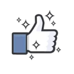 Îi place oficial Facebook autocolant 3