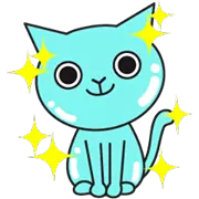 Blue Cat Sticker 8