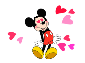 Adorável Mickey e Minnie Adesivos 12