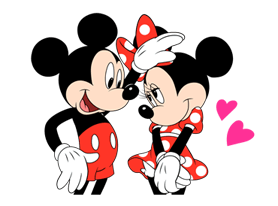Lovely Mickey dan Minnie pelekat 22