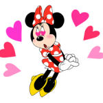 Lovely Mickey dan Minnie pelekat 24