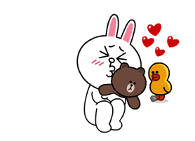 Brown & Cony's Lonely Hearts Date Stickers 1