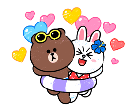 Brown & Cony in Love Stickers 1