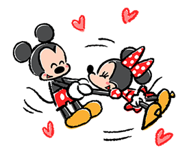 Belle Mickey et Minnie Autocollants 11