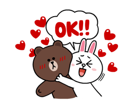 Brown & Cony's Lonely Hearts Date Stickers 12