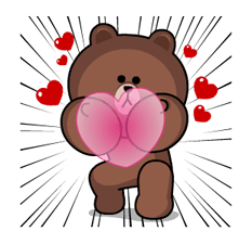 Brown & Cony's Heaps of Hearts! Stickers 12