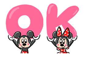 Belle Mickey et Minnie Autocollants 14