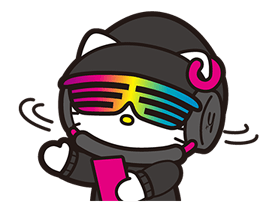 DJ Hallo Kitty-Aufkleber 15