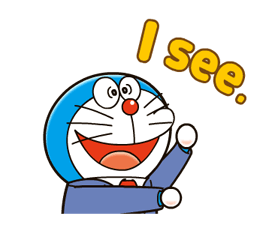 Doraemon sur les autocollants d'emploi 17