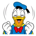 Donald Duck penyamar It Up! pelekat 2