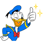 Donald Duck Aufkleber 2