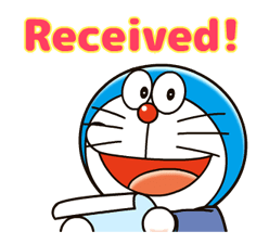 Doraemon sur les autocollants d'emploi 22