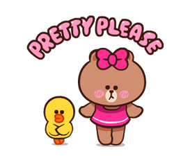 LINE Characters: Pretty Phrases Stickers