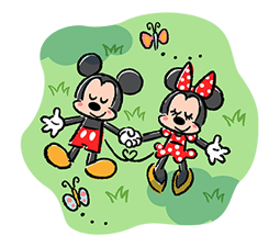 Lovely Mickey and Minnie Stickers 4
