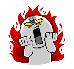 Karakter GARIS: Pembakaran Stiker Emosi 4