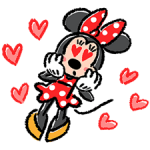 Lovely Mickey dan Minnie pelekat 5