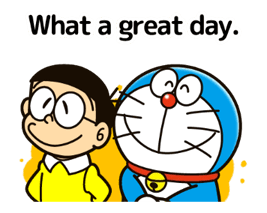 Doraemon के adages स्टिकर 7