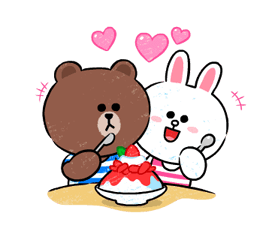Brown & Cony in Love Stickers 7