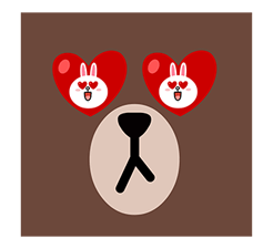 Brown & Cony ini Big Love Stiker 8