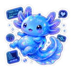 Axolotl Stickers - Cyber-Y2K Style 12