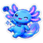 Axolotl Stickers - Cyber-Y2K Style 15